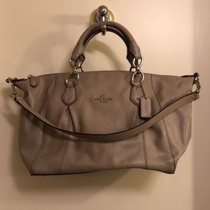 Nude leather coach bag